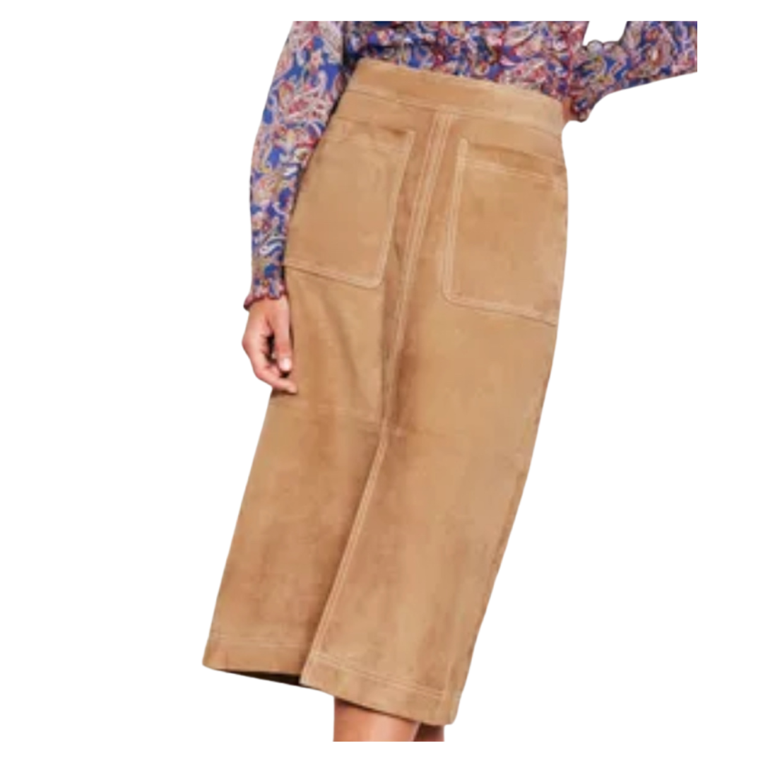 suede midi skirt