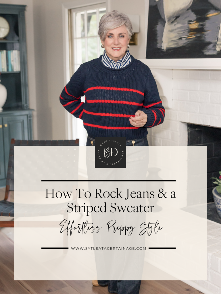 Effortless Preppy Style: How to Rock Jeans and a Striped Sweater