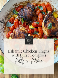 Balsamic Chicken Thighs with Burst Tomatoes