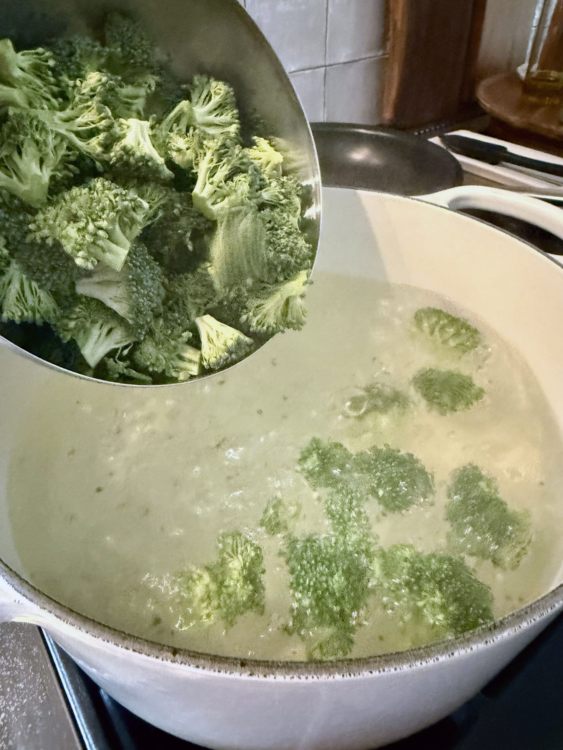 add broccoli to boiling water