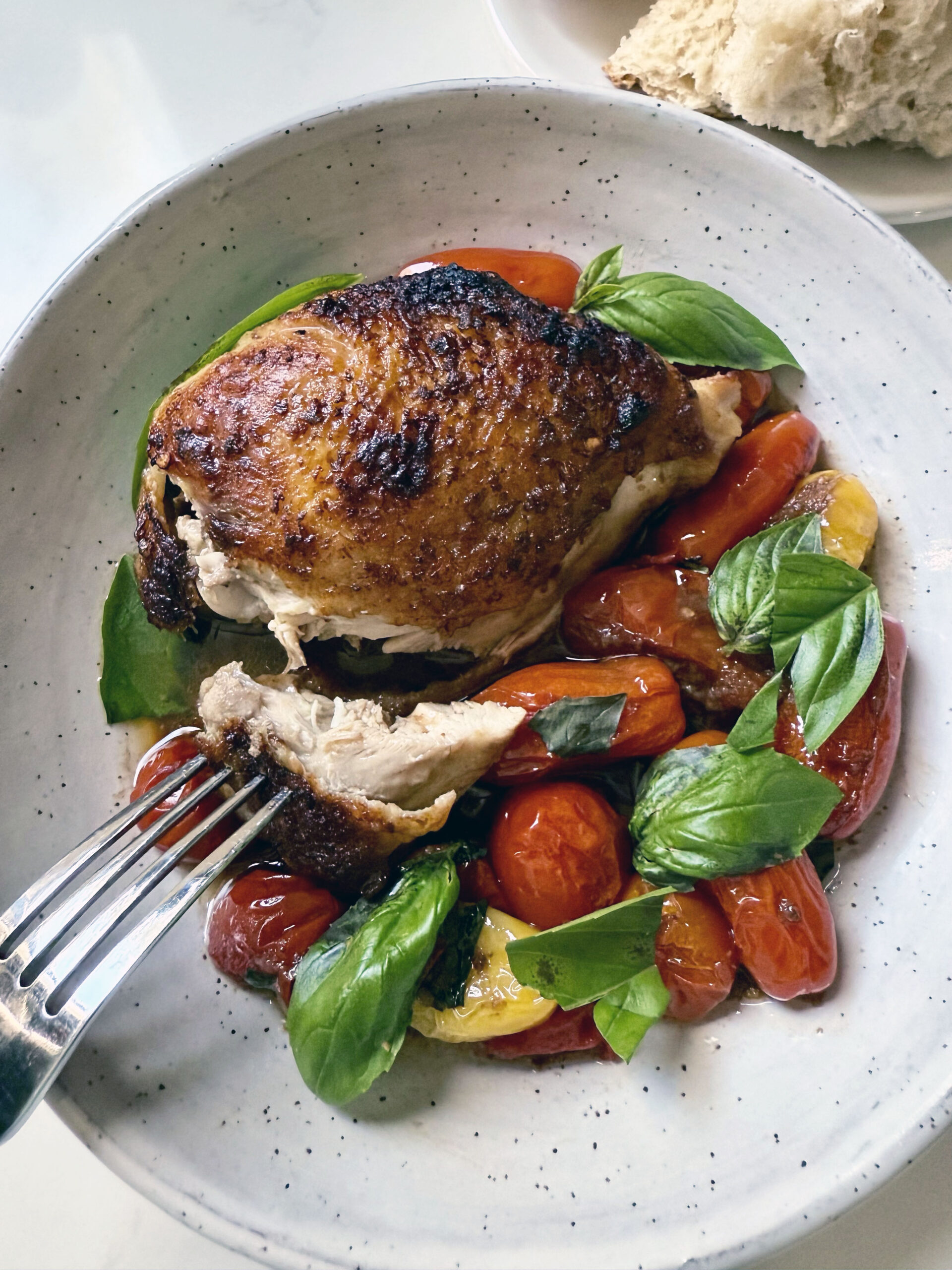 Balsamic Chicken Thighs with Burst Tomatoes recipe