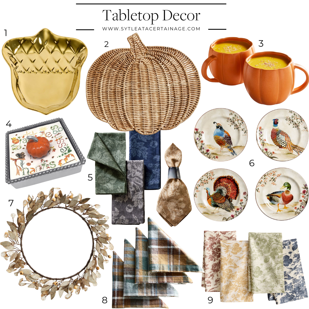 Tabletop Decor | Fall Decor with Pottery Barn