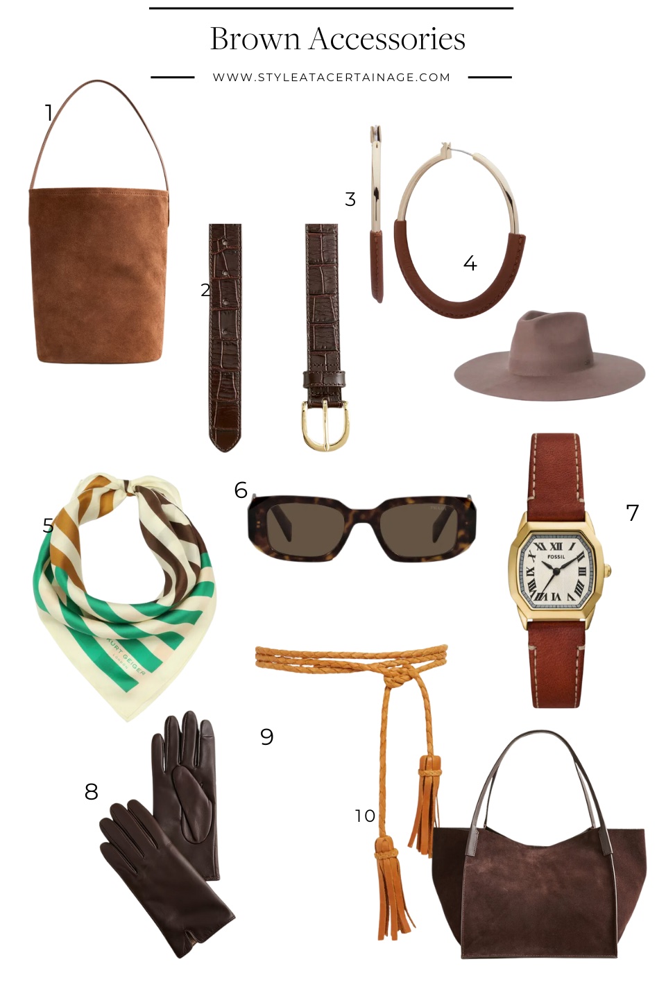 brown accessories