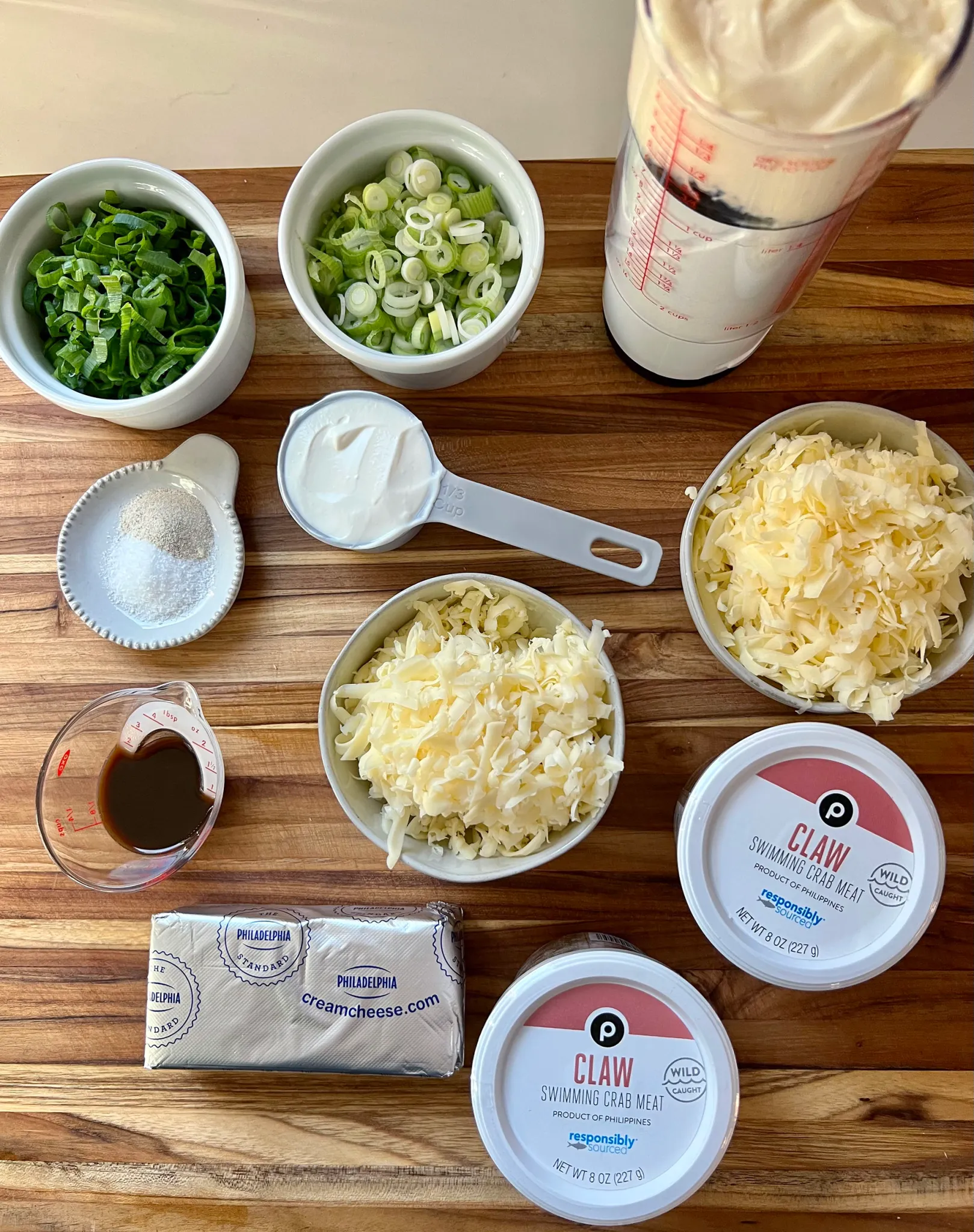 Cheesy Crab Dip ingredients