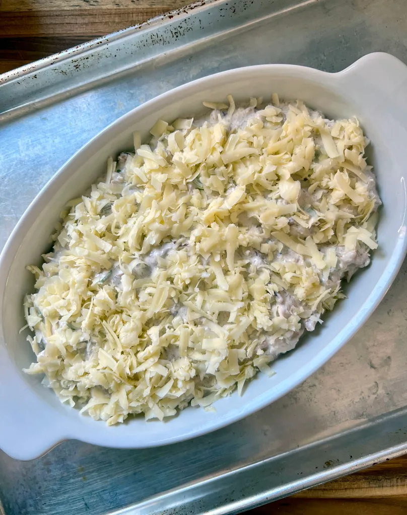 top with grated cheese