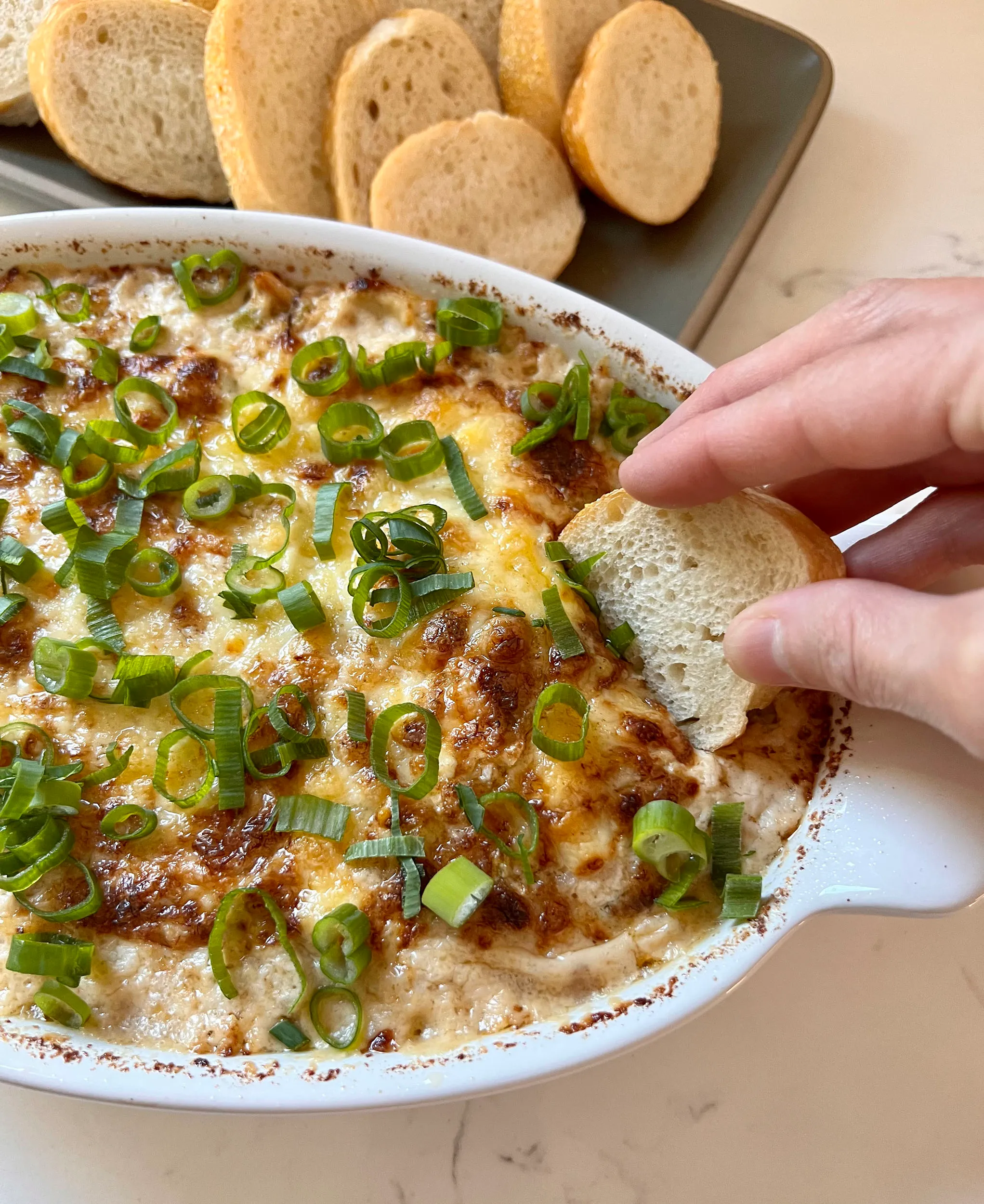 Hot and Cheesy Crab Dip appetizer