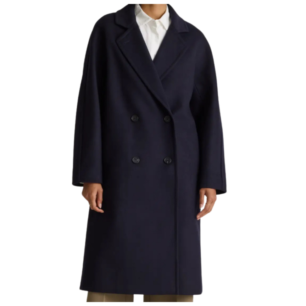 Italian wool double breasted | Navy Coat