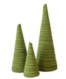 Fabric Wrapped Cone Trees