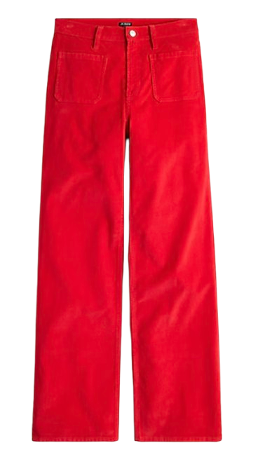 Petite Sailer Wide Leg Corduroy Pants