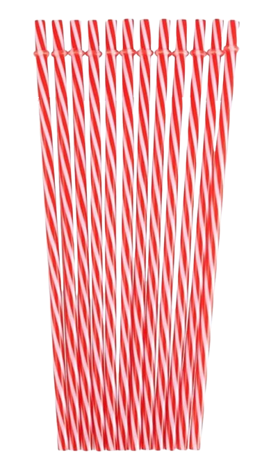 Reusable Candy Cane Striped Straws