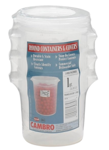 Cambro 1-Qt. Containers with Lids