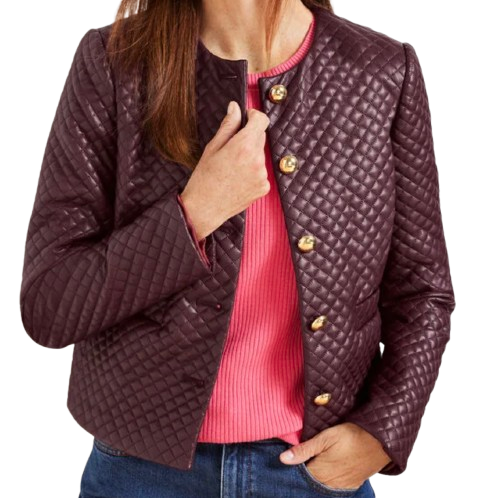 Talbots Embossed Faux Leather Jacket