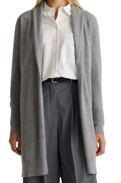 Quince Mongolian Cashmere Duster Cardigan Sweater