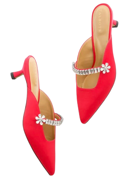 Talbots Sylvie Mary Jane Satin Mules