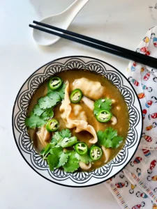 Quick Hot and Sour Soup with Dumplings