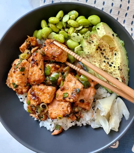 Teriyaki Salmon Rice Bowl