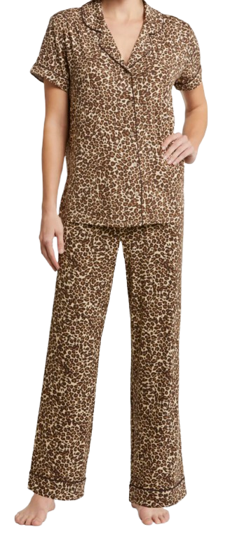 Nordstrom Moonlight Eco Crop Pajamas – Leopard