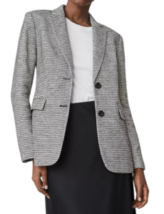 Ann Taylor Greenwich Blazer in Plaid Tweed