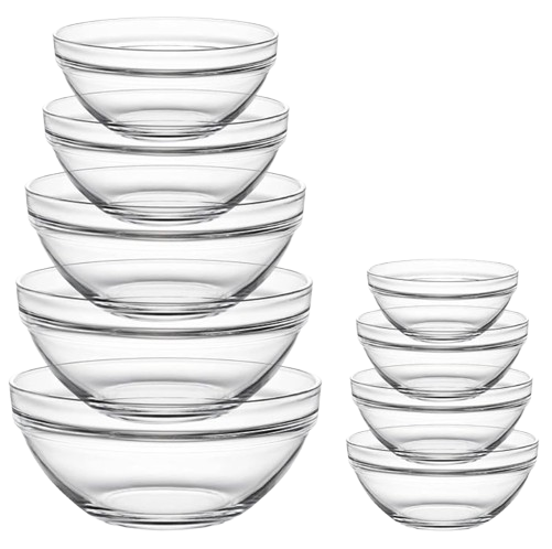 Nested Glass Mixing Bowl Set