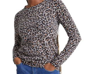 Macy’s Leopard Cashmere Sweater