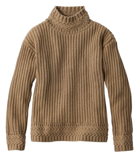 L.L.Bean Cotton Ribbed Turtleneck