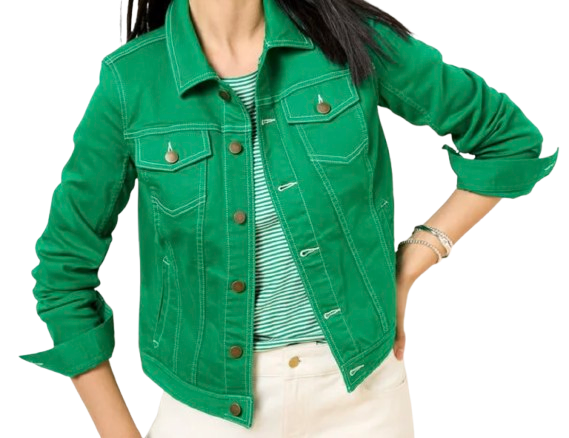 Talbots Classic Jean Jacket – Derry Green