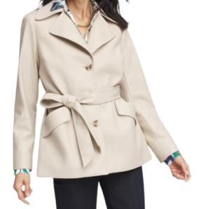 Chico’s Butter-Soft Faux Leather Trench Coat