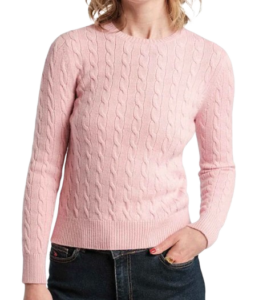 J.Mclaughlin Cable Knit Sweater- Pink