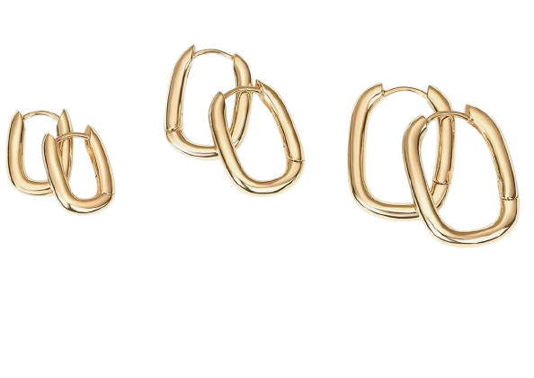 Pavoi Oblong Hoop Earrings Set