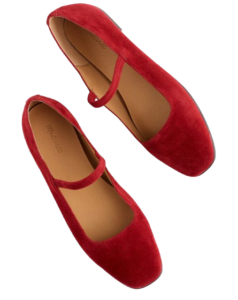 Madewell Greta Ballet Flat – Ruby Port Suede