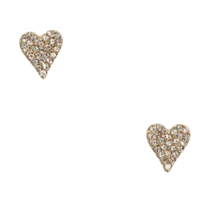 J.Crew Factory Crystal Heart Earrings