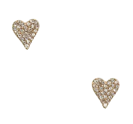 J.Crew Factory Crystal Heart Earrings