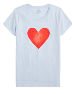 J.Crew Factory Watercolor Heart Tee