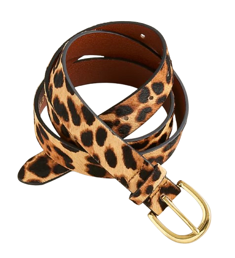 J.Crew Leopard Leather Belt