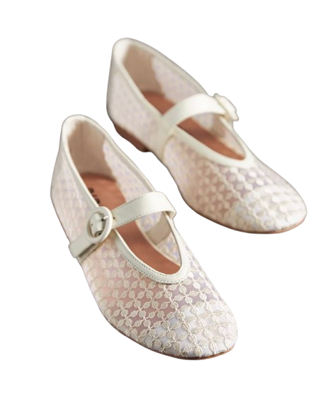 Anthro Mesh Mary Jane Flats