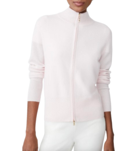 J.Mclaughlin Pink Zip Cardigan