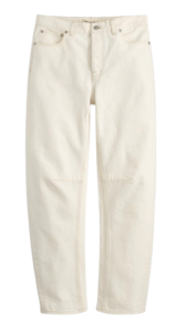 Madewell Darted Barrel Leg Jean in White