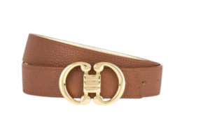 Talbots Brown Gold Buckle Belt