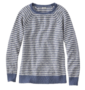 L.L.Bean Midweight Cotton Slub Rollneck Sweater – Striped