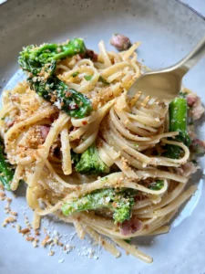 Linguini with Pancetta and Broccolini