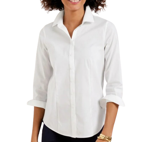 Talbots White Perfect Shirt