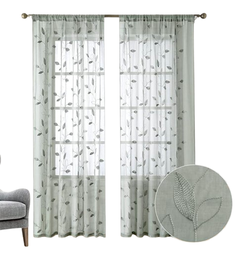 Amazon Green Sheer Curtains