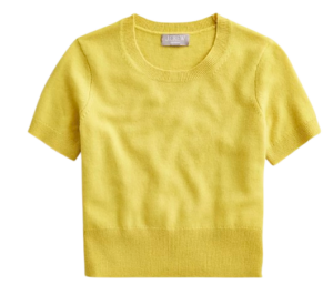 J.Crew Cashmere Shrunken Tee – Bitter Yellow