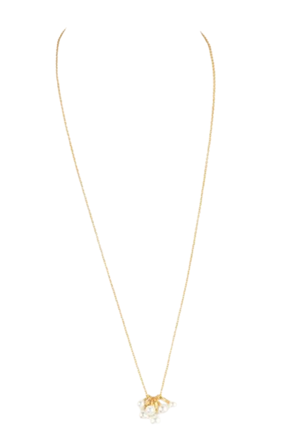 Talbots Pearl Cluster Pendant Necklace