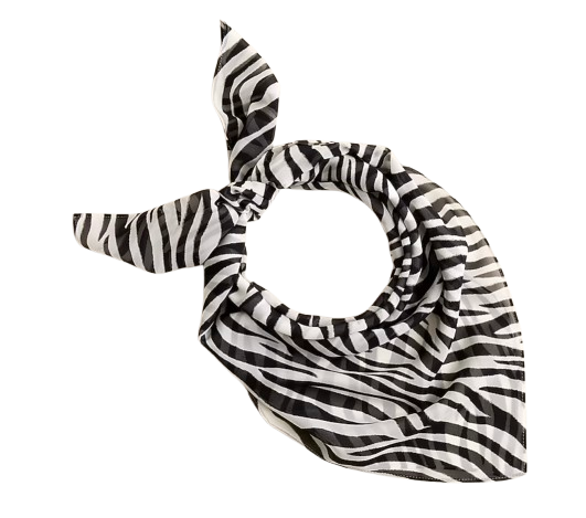 J.Crew Silk Zebra Scarf