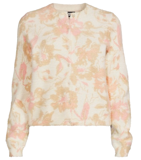 Lands’ End Abstract Floral Eyelash Cardigan