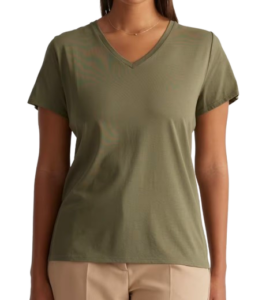 Quince Cotton V-neck Tee